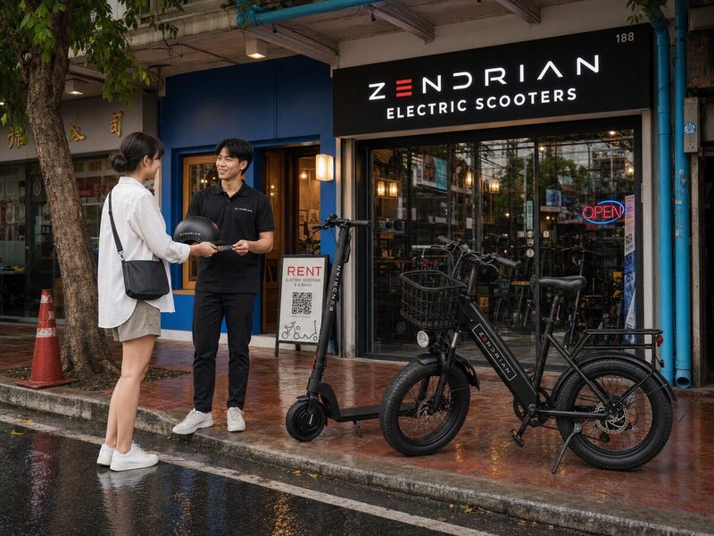 Zendrian rental e-bike in Thailand